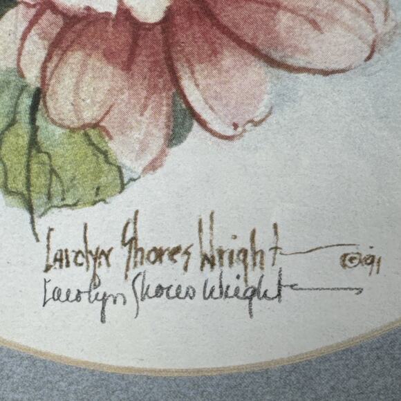 Set of 2 Carolyn Shores Wright Blue Bird Rectangle Frames Signed & Matted - Picture 3 of 14